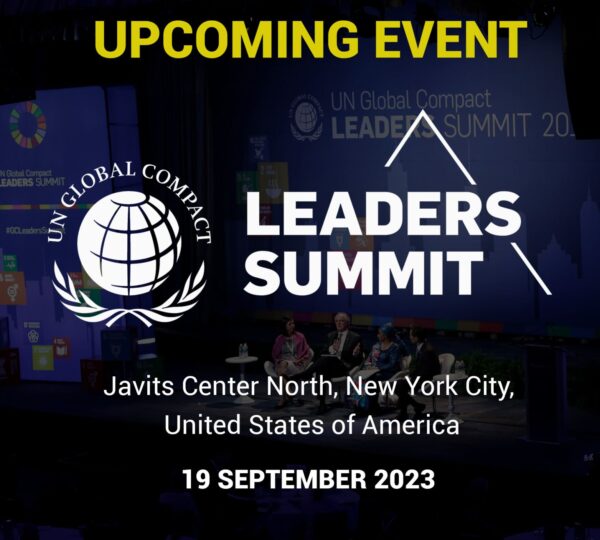 Leaders Summit of the UN Global Compact at the Javits Center in New York, 19 September 2023